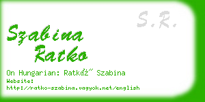 szabina ratko business card